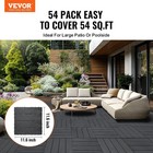 Wood Pattern Tile 11 6x11 6in 440lb Load Dark Grey Slip-resistant