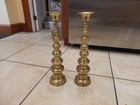 Vintage Solid Brass Candlestick Candle Holder 18  H Set Of 2