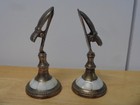 Antique 1889 Praying Hands Letter Clip Holder Brass Mother Of Pearl