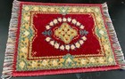 Vintage Miniature Dollhouse  Reine Schurwolle Wool Rug W  Fringe 8 5    X 6   