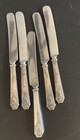 Heraldic Dinner Knives 9 75    Hammered 1947 Rogers Bros Silverplated  5  Flatware