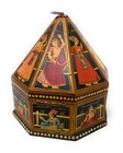 Indian Mughal Hand Painted Octagon Marriage Trinket Jewelry Box