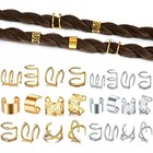 24 Pcs Gold Silver Hair Braids Dreadlock Non-piercing Ear Clip Beard Beads 