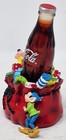 2006 Vintage Coca Cola Dept 56 Christmas Decoration Elves Santas Bag Coke Bottle