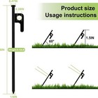8 Pack Tent Stakes Heavy Duty Forged Steel Camping Stakes For Ground Outdoor