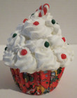 Display Fake Faux Artificial Food - Christmas Candy Cane Cupcake  3