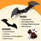 100pcs Bats Halloween Decorations  Wall D  cor Black