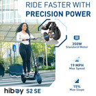 Hiboy S2 Se Electric Scooter 350w Motor 19mph 17miles Foldable Adults Dual Brake