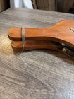 Vintage Wood Fireplace Bellows Brass Eagle Leather Hearth Decor Fire Stoke