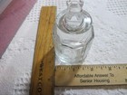 Vtg Xl Clear Glass Decanter Stopper 3 5  10 Sided Missing Cork Or Plastic Cover