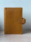 Elegant Filofax-style Vintage Leather Agenda Planner Notebook   6 Ring Binder