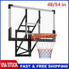 48 54 Inch Wall Mount Basketball Hoop Height Adjustable Indoor Outdoor Backboard