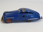Vintage West German Schuco Fex 1111 Tin Windup Toy Car Blue - No Key