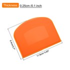 4pcs Plastic Cake Scraper Dough Cutter For Kitchen Orange