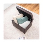 Joveco Faux Leather Storage Ottoman Bench Rectangle 24 Inch Foot Rest Ottoman   