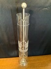 Hawkes Glass Cocktail Pitcher With Silver-plated Muddler     Art Deco Roosters