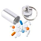 Pill Holder Keychain Waterproof Case Container Bottle Medicine Stainless Steel