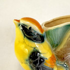 Vintage Royal Copley Vase Gold Finch Tree Stump 7  Gold Yellow Bird 1950 s
