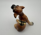 Hagen-renaker Duke Boxer Puppy Dog Figurine 1955 With Original Sticker Glossy