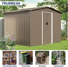 8ft X 6ft Metal Outdoor Storage Shed utility And Tool Shed Storage House W locka