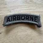 Us Airborne Rocker Tab Hook   Loop Gray Tone Patch