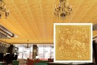 Artistic 3d Ceiling Tile Embossed Interior Wall Panel Pl62 Golden 10pcs lot