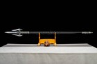 189cm Martial Arts Durable Combat Trident Spear High-perf Manganese Steel Blade