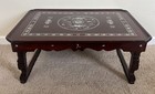 Antique 27 x20   x12  Chinese Wood Mother Of Pearl Inlay Coffee Table Rare