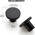 10 Pack Black Cabinet Knobs  1-1 5 Inch Round Drawer Knobs