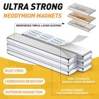 6 Pack Powerful Neodymium Bar Magnets Rare Earth Magnet Bar  Strong Neodymium Ma
