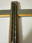 Vintage Wooden Metal Wall Cross With Spiked 