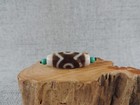 Antique Tibetan 3 Eyes Old Agate Dzi Bead Amulet Pendant Bracelet Gzi Beads E1