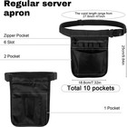 Server Waist Pouch Server Apron With Pockets Restaurant Waitress Waist Pouches B