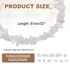 32 Inches 5-8mm Natural Chip Gemstone Strand Chips  white 