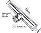 2 Pack Boat 316 Stainless Steel Fishing Rod Holder Clamp-on 7 8 -1  Rail Mount