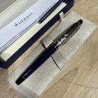 Waterman Expert Fountain Pen   Metal   Blue Lacquer   Chiselled Cap New Open Box