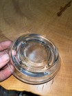 Vintage Round Clear Glass Cigar cigarette Ashtray 5    Heavy Glass 3 Slot