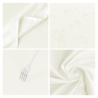 Ivapupu 2pcs Ivory Table Cloth For Rectangle Table - 70 X 120 Inch Tablecloths R