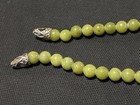 Connemara Marble Bead Necklace J c  Walsh   Sons Ireland Sterling Silver 17 