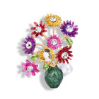 Luxury Rhinestone Flower Bouquet Brooch Gold Bird Pin Spring Summer Jewelry Gift