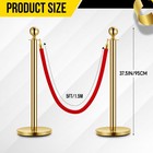 Portable Stanchions With Velvet Ropes And Stainless Steel Poles 5ft 4-way Holder