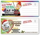 4 Pack - Adult Prank Mail Postcards Funny Gay Porn Joke Gag Gift Christmas Cards