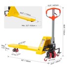 Pallet Jack Truck 2 200 Lbs 48   L X 8   W Single Fork Manual Pallet Jack Truck