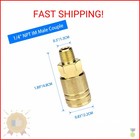 2 Packs 1 4  Npt M-style Quick Connect Air Hose Fittings  High Flow Industrial B