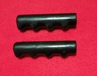 2 Bike Bicycle Black Smooth Hand Grips Molded  - 7 8  X  4 5 Inches Long