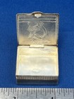 Vintage Topazio Casquinha Silver Plate Pill Trinket Box