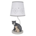 Woodland Forest Gray Bears Nursery Lamp With Shade   Bulb