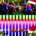 100 Pcs Light Up Foam Sticks Led Wands Batons Party Dj Flashing Glow Sticks