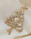 Brooch Flower Fairy Crystal Christmas Tree Retro Brooch Corsage