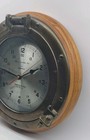 Bell Ship s Clock Bell Clock Co  Made In Usa Nautical Brass Porthole Clock